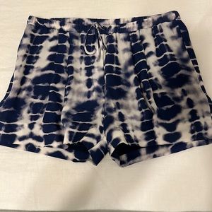 Haute Hippie tie dye purple and white shorts small